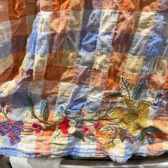 Johnny Was Workshop Petunia Square Neck Park Blouse Boho Chic W18823 - Picture 10 of 11